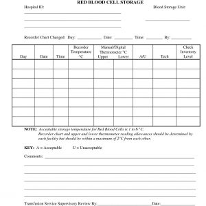 Daily Temperature For Red Blood Cell Storage - MEDIC Regional Blood Center